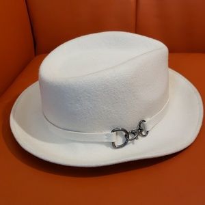 Women's Cream Fedora Hat